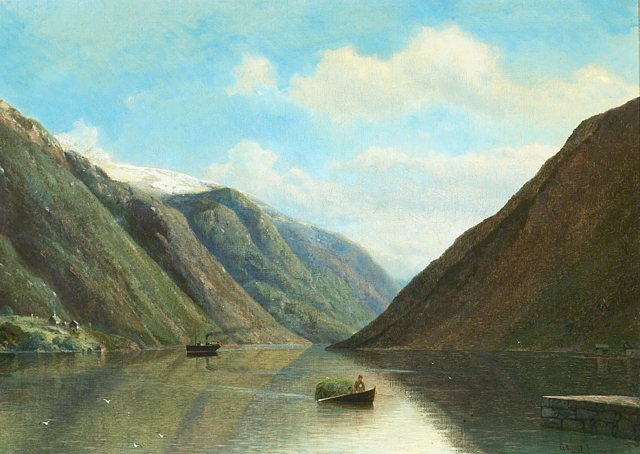 Vista di un'insenatura norvegese, 1890